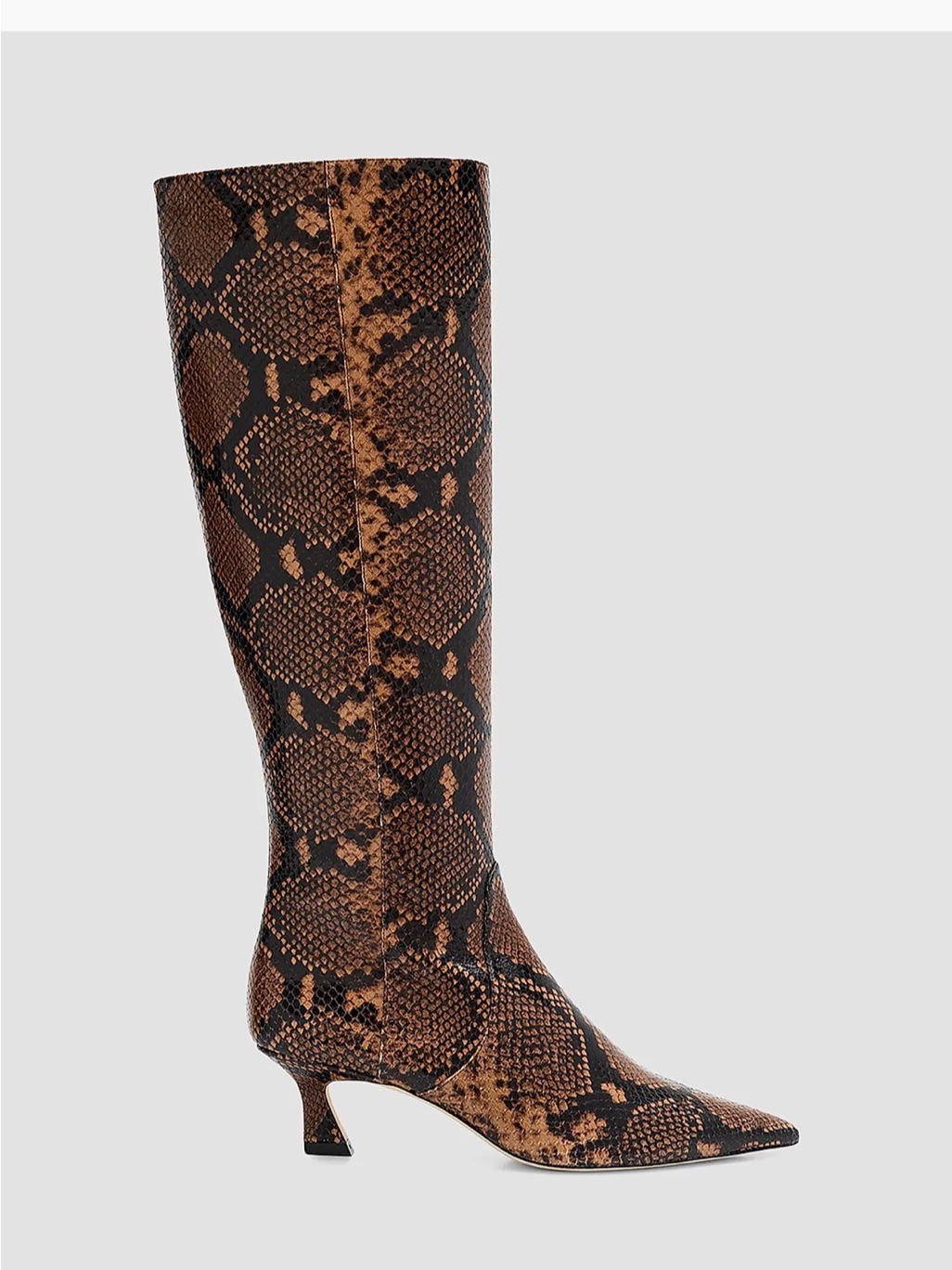 Nwot Stuart Weitzman 50mm Vinnie Snake-Printed Leather Knee High Boot